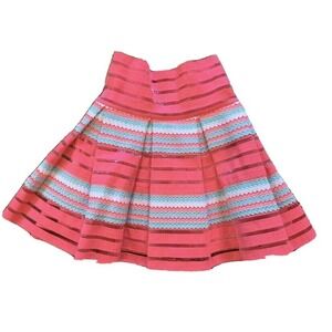 Emma & Elsa Girls Skirt 4-6X New with Tags Lined Pink Blue White High Waist Zip
